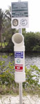 Monofilament fishing line recycling bin