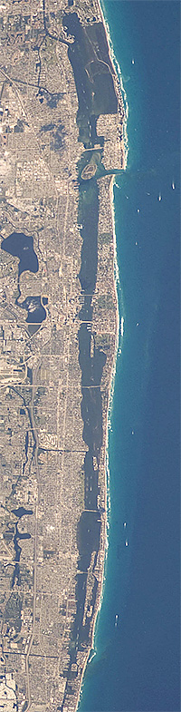 Lake Worth Lagoon from the International Space Station